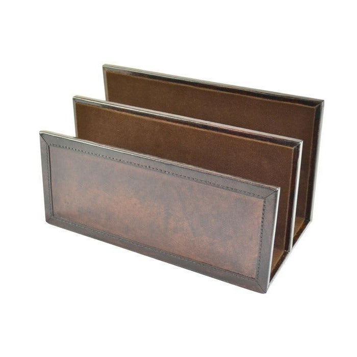 Ayldrad Dark Leather Letter Organiser - Notbrand