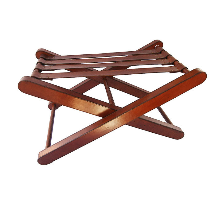 Tan Leather Luggage Rack - Notbrand