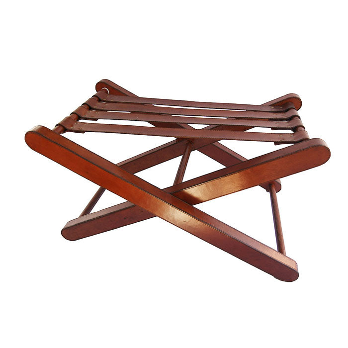 Tan Leather Luggage Rack - Notbrand