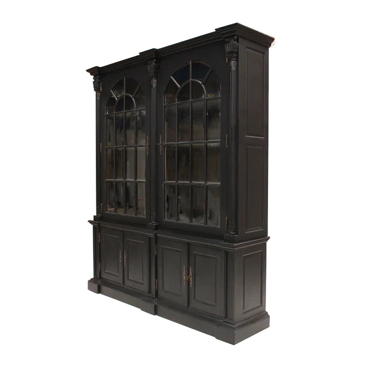 Geogian Mindy Wood 2 Door Cabinet - Black - House of Hyne