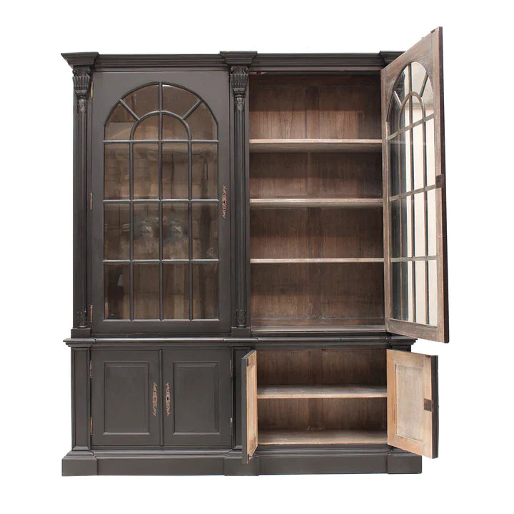 Geogian Mindy Wood 2 Door Cabinet - Black - House of Hyne