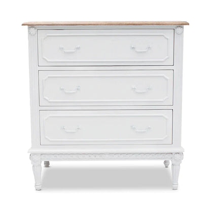 Marseille Mindy Wood 3 Drawer Chest - White - Notbrand