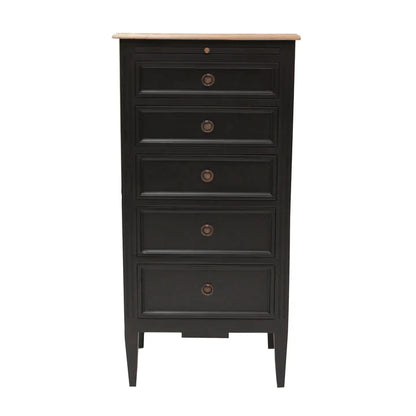 Hampton Mindy Wood Tallboy Drawer - Black - Notbrand