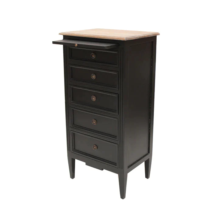 Hampton Mindy Wood Tallboy Drawer - Black - Notbrand