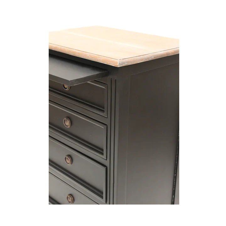 Hampton Mindy Wood Tallboy Drawer - Black - Notbrand