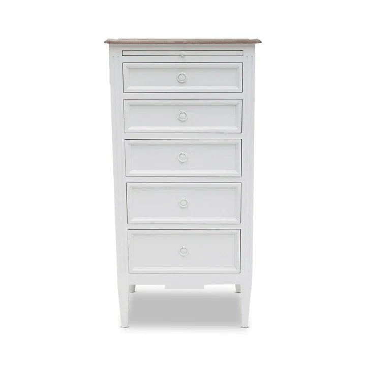 Hampton Mindy Wood Tallboy Drawer - White - Notbrand