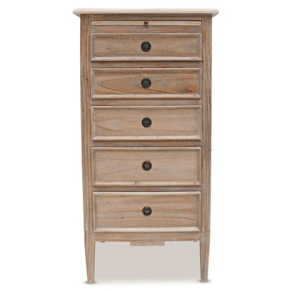 Hampton Mindy Wood Tallboy Drawer - Weathered Oak - Notbrand