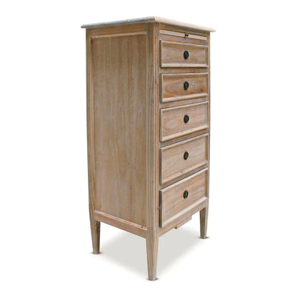 Hampton Mindy Wood Tallboy Drawer - Weathered Oak - Notbrand