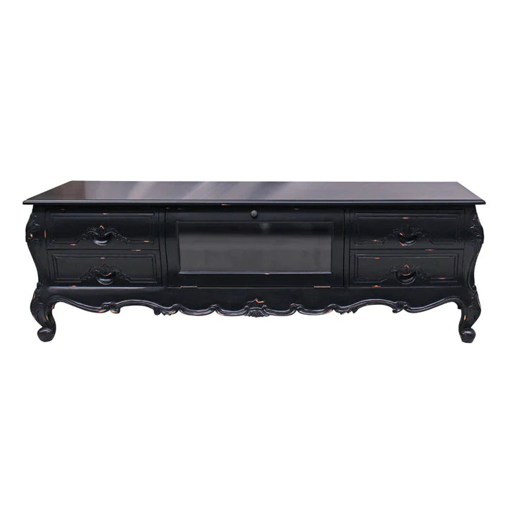 Paris Mindy Wood Tv Entertainment Cabinet - Black
 - House of Hyne