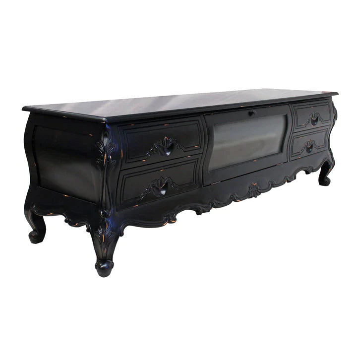 Paris Mindy Wood Tv Entertainment Cabinet - Black
 - House of Hyne