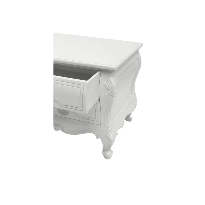 Paris Mindy Wood Tv Entertainment Cabinet - White
 - House of Hyne