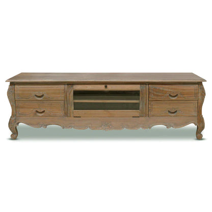 Paris Mindy Wood Tv Entertainment Cabinet - Weathered Oak  - House of Hyne