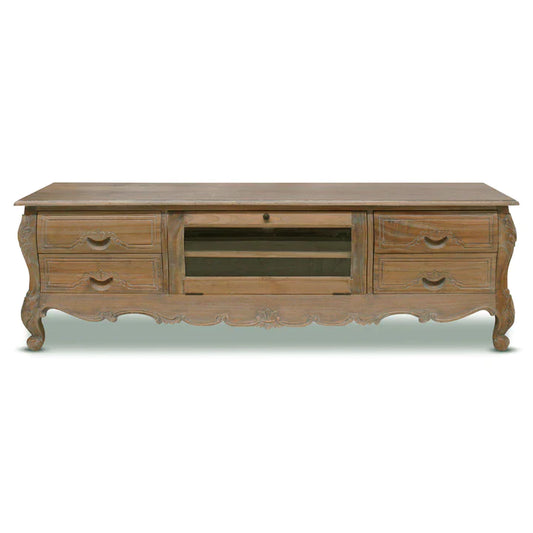 Paris Mindy Wood Tv Entertainment Cabinet - Weathered Oak  - House of Hyne