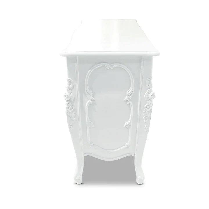 Rococo Mindy Wood Chest Of Drawers - White  - House of Hyne