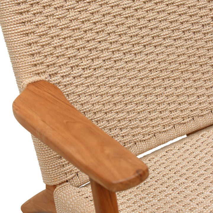 String & Teak Wood Weave Chair - Natural - Notbrand