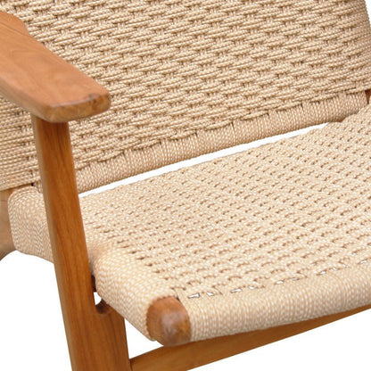 String & Teak Wood Weave Chair - Natural - Notbrand