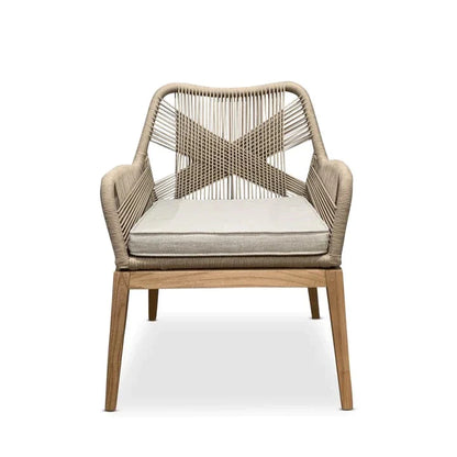 Zion Woven Rope Wooden Dining Chair - Notbrand