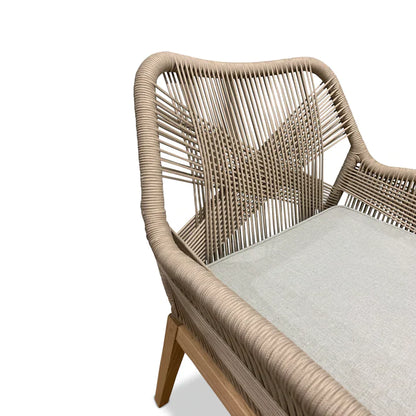 Zion Woven Rope Wooden Dining Chair - Notbrand