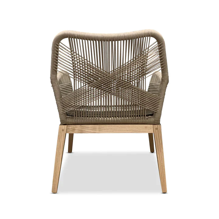 Zion Woven Rope Wooden Dining Chair - Notbrand