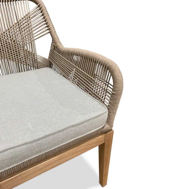 Zion Woven Rope Wooden Dining Chair - Notbrand