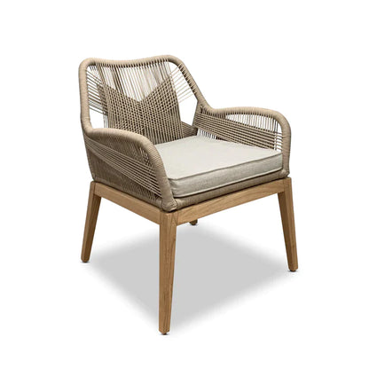 Zion Woven Rope Wooden Dining Chair - Notbrand