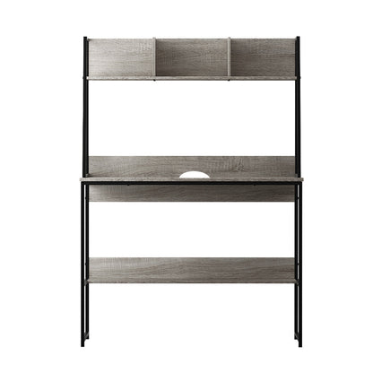 Artiss Workstation Bookshelf Storage Table - Grey - Notbrand