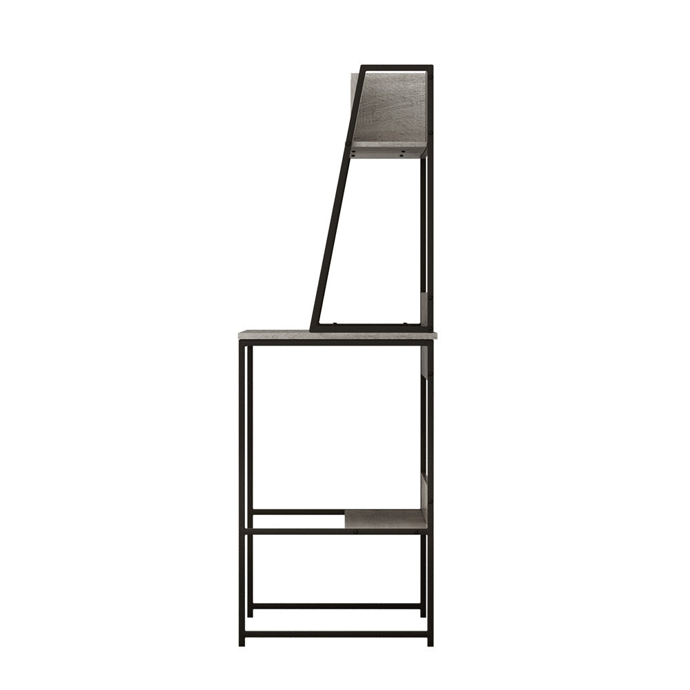 Artiss Workstation Bookshelf Storage Table - Grey - Notbrand