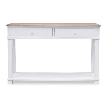 Hamptons Mindy Wood Console - White - Notbrand