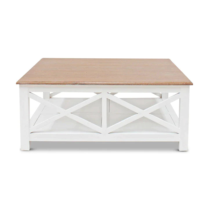 Hamptons Mindy Wood Coffee Table - White - House of Hyne