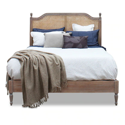 Marseille Rattan Bed In Weathered Oak - Range - House of Hyne