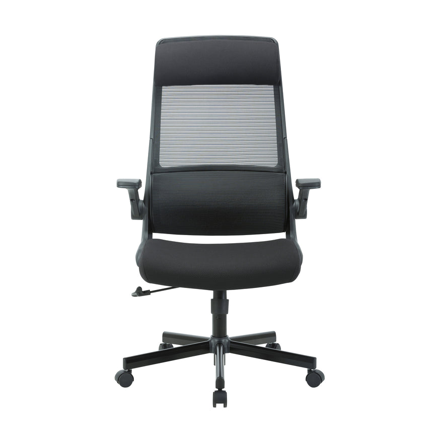 Katlily Mesh Ergonomic Fabric Seat Office Chair - Black - Notbrand