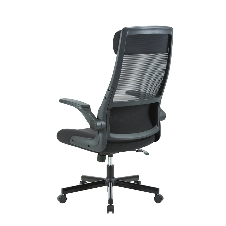 Katlily Mesh Ergonomic Fabric Seat Office Chair - Black - Notbrand