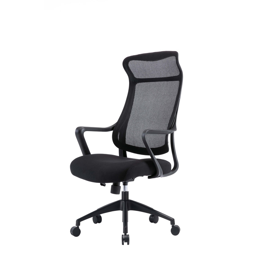 Catobu Mesh Back & Fabric Cushion Seat Office Chair - Black - Notbrand