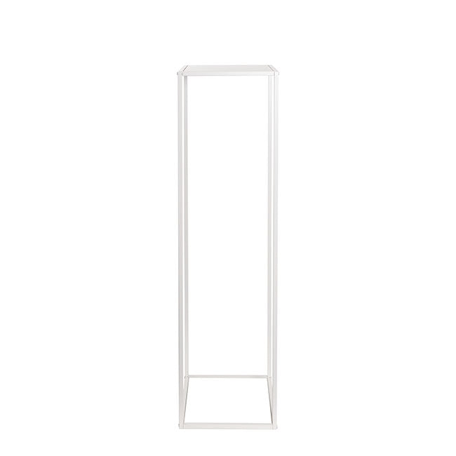 Metal Centrepiece Flower Table Stand KD White (20x20x80cmH) - Notbrand