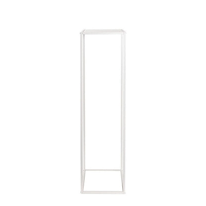 Metal Centrepiece Flower Table Stand KD White (20x20x80cmH) - Notbrand