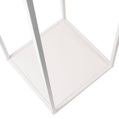 Metal Centrepiece Flower Table Stand KD White (30x30x110cmH) - Notbrand