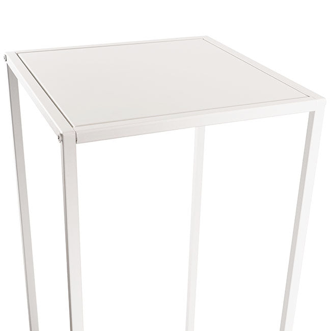 Metal Centrepiece Flower Table Stand KD White (30x30x110cmH) - Notbrand