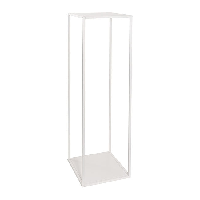 Metal Centrepiece Flower Table Stand KD White (30x30x110cmH) - Notbrand