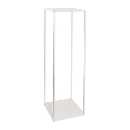 Metal Centrepiece Flower Table Stand KD White (30x30x110cmH) - Notbrand