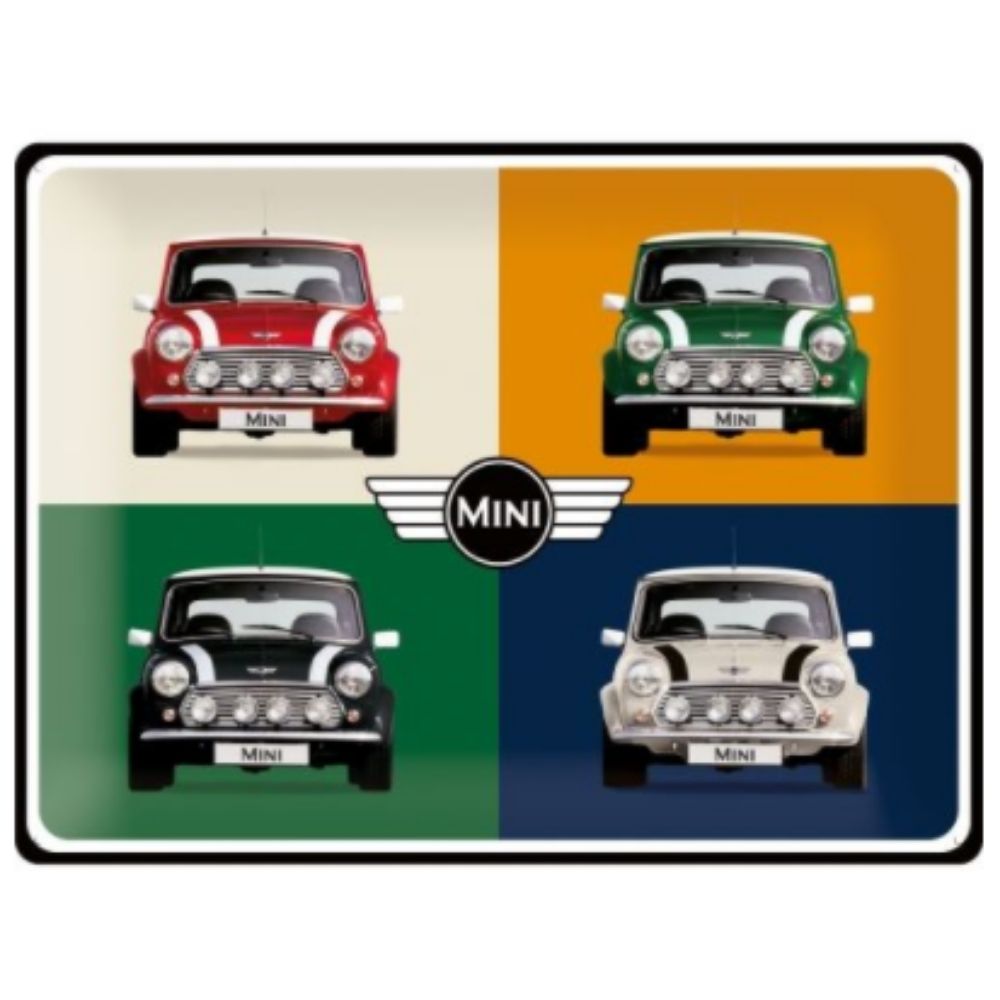 Mini 4 Cars Pop Art - Large Sign - NotBrand