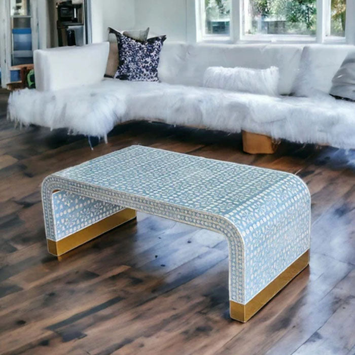 Mediterranean Breeze Low Profile Coffee Table - Mother Of Pearl - Notbrand