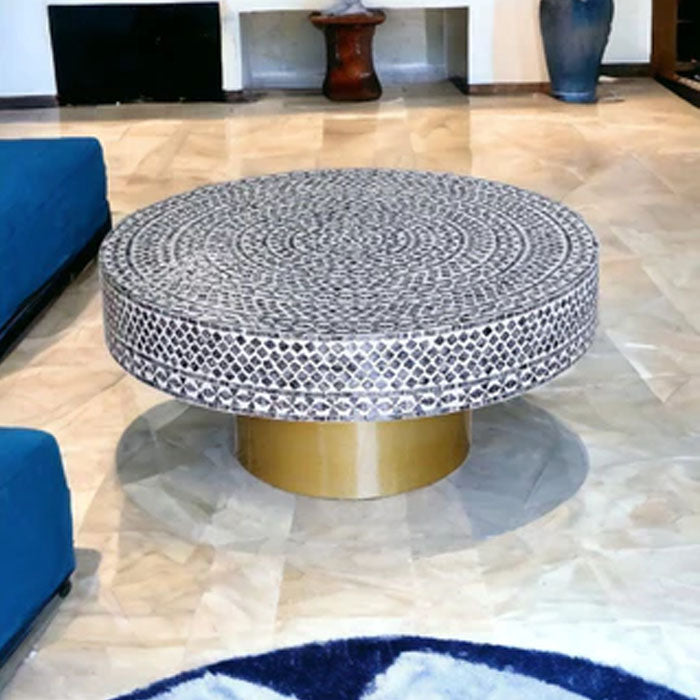 Obsidian Luxe Coffee Table - Mother Of Pearl - HouseofHyne