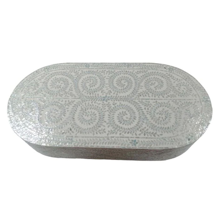 Serenity Oval Pearl Coffee Table - Mother Of Pearl - Notbrand