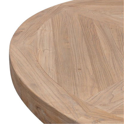 Black Base Esperito Natural Wooden Round Dining Table - House of Hyne