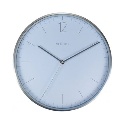 NeXtime Essential White & Silver Metal Wall Clock - 34cm - Notbrand