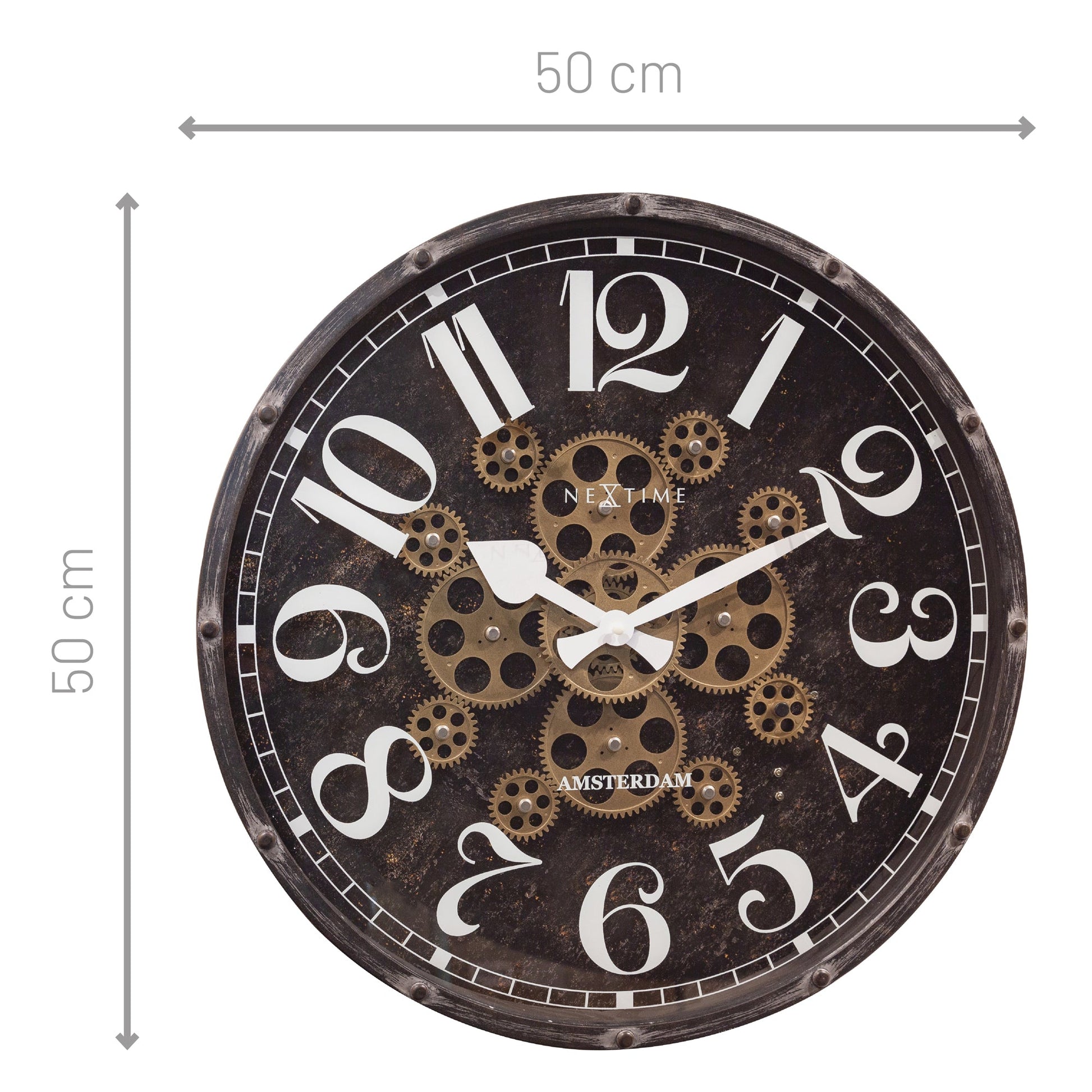 NeXtime Henry Wall Clock 50cm - Black - Notbrand