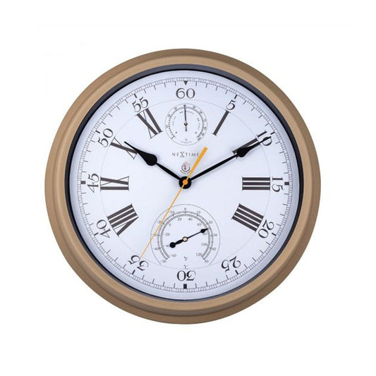 NeXtime Hyacinth Outdoor Wall Clock 40.5cm Brown - Notbrand