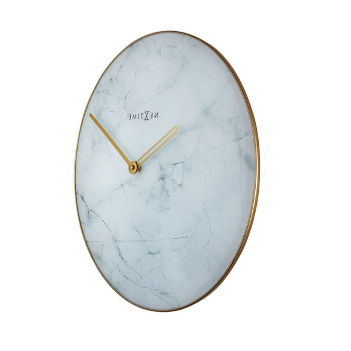 NeXtime Marble Wall Clock 40cm - White - Notbrand