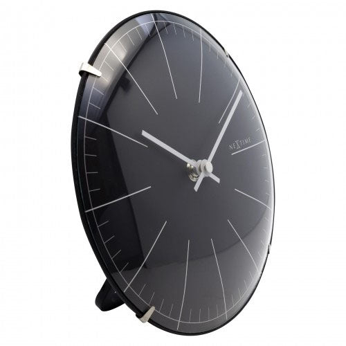 NeXtime Mini Dome Table & Wall Clock - Black - Notbrand