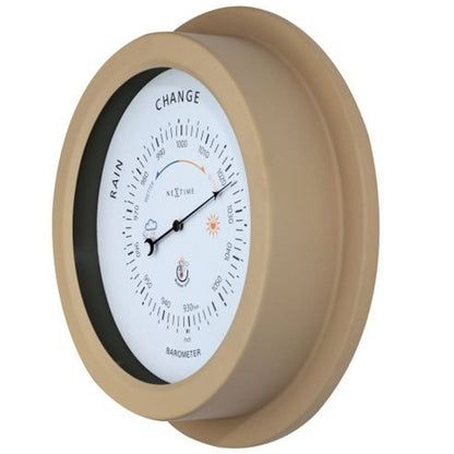 NeXtime Orchid Outdoor Barometer in Brown - 22cm - Notbrand